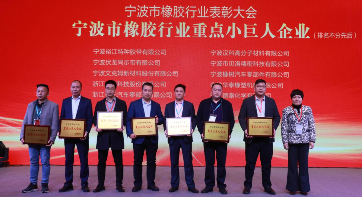 喜报 - PA旗舰厅荣获“宁波市橡胶行业优秀企业家”、“宁波市橡胶行业诚信企业”、“宁波市橡胶行业重点小巨人企业”奖项！